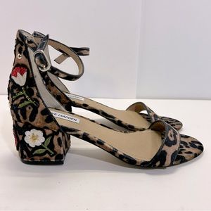 Steve Madden Leopard Print Sandals with Embroidery